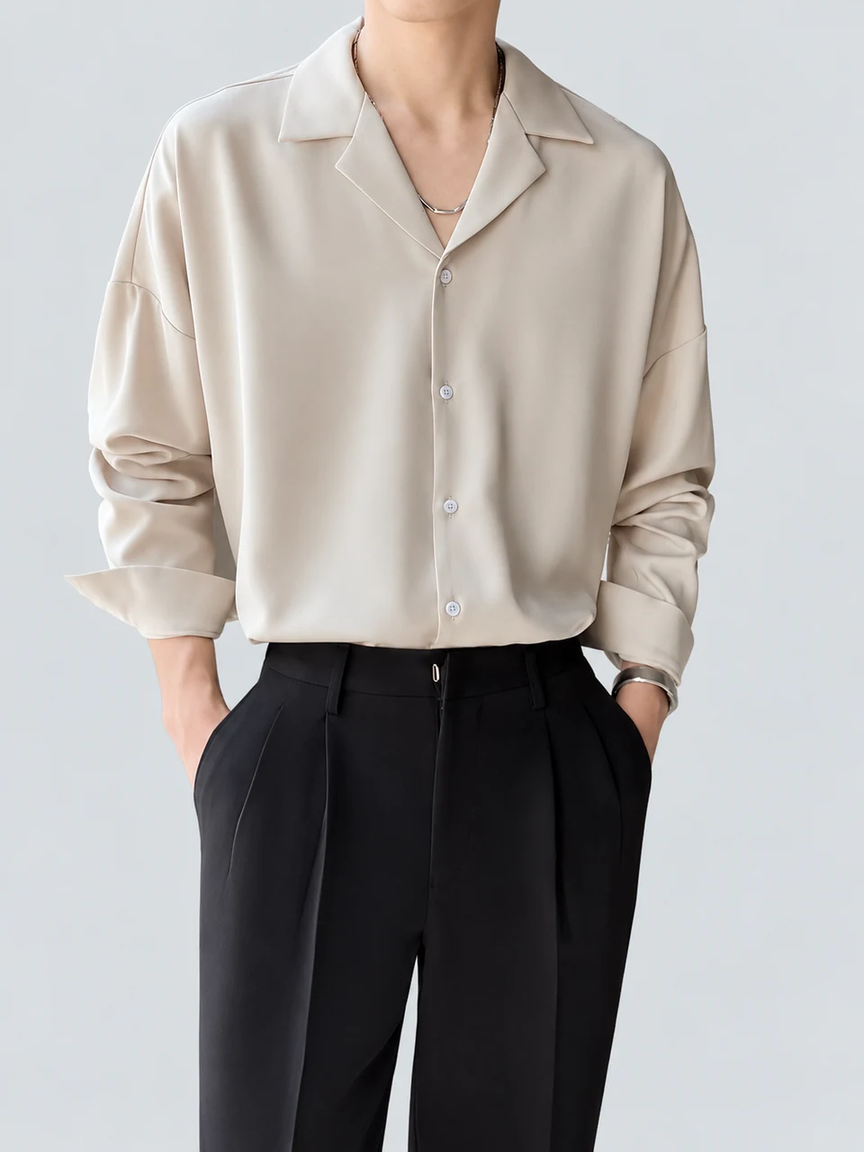 Owen Shirt — Beige — Product photograph